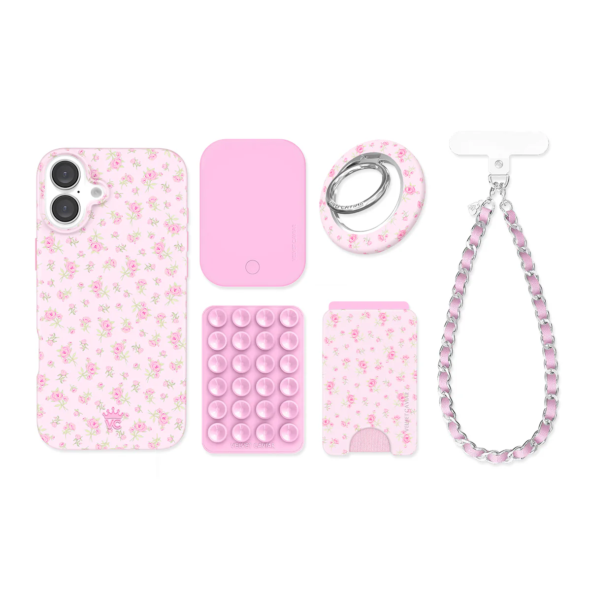 Dainty Pink Floral iPhone Bundle Set - Image 43