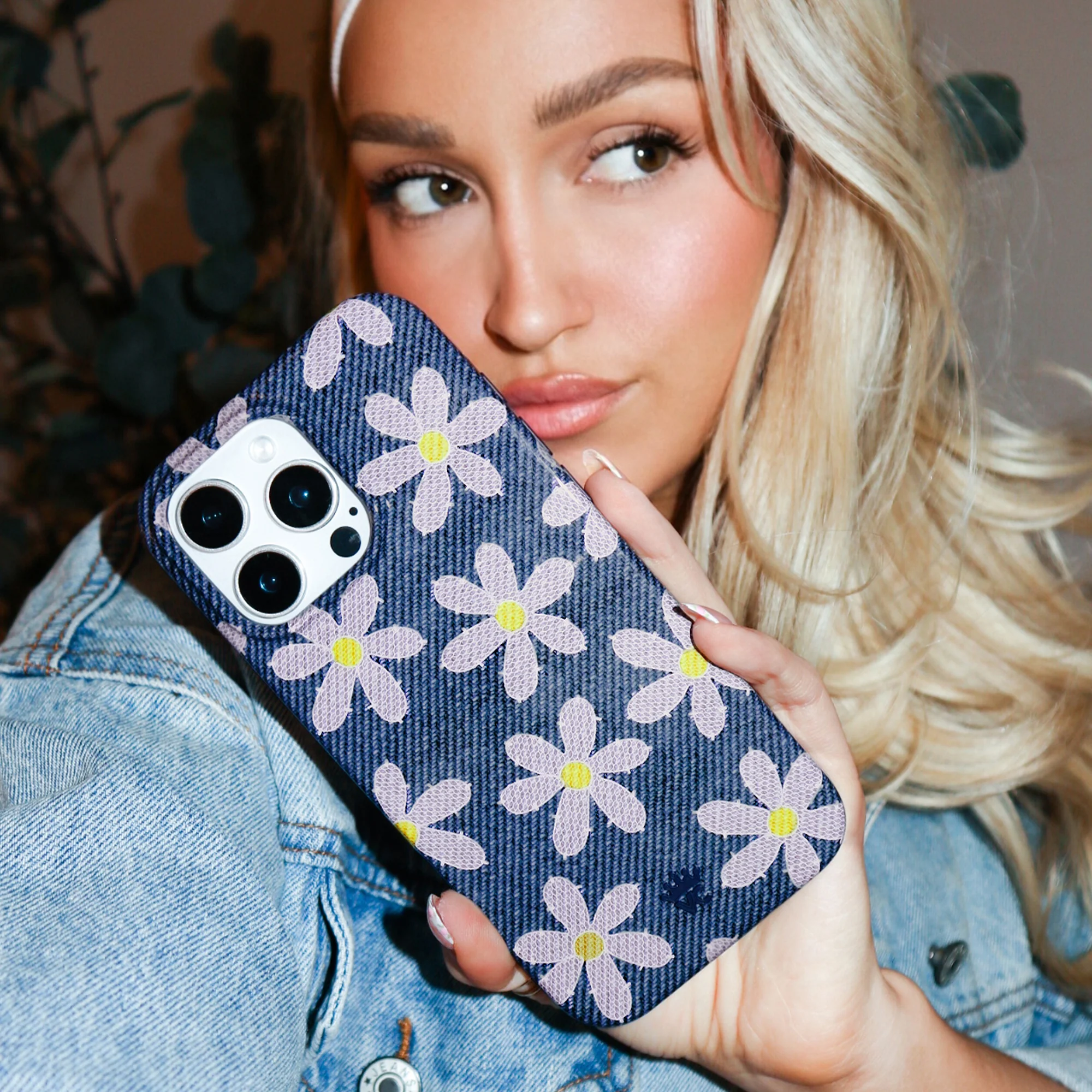 Denim Daisy iPhone Case - Image 37