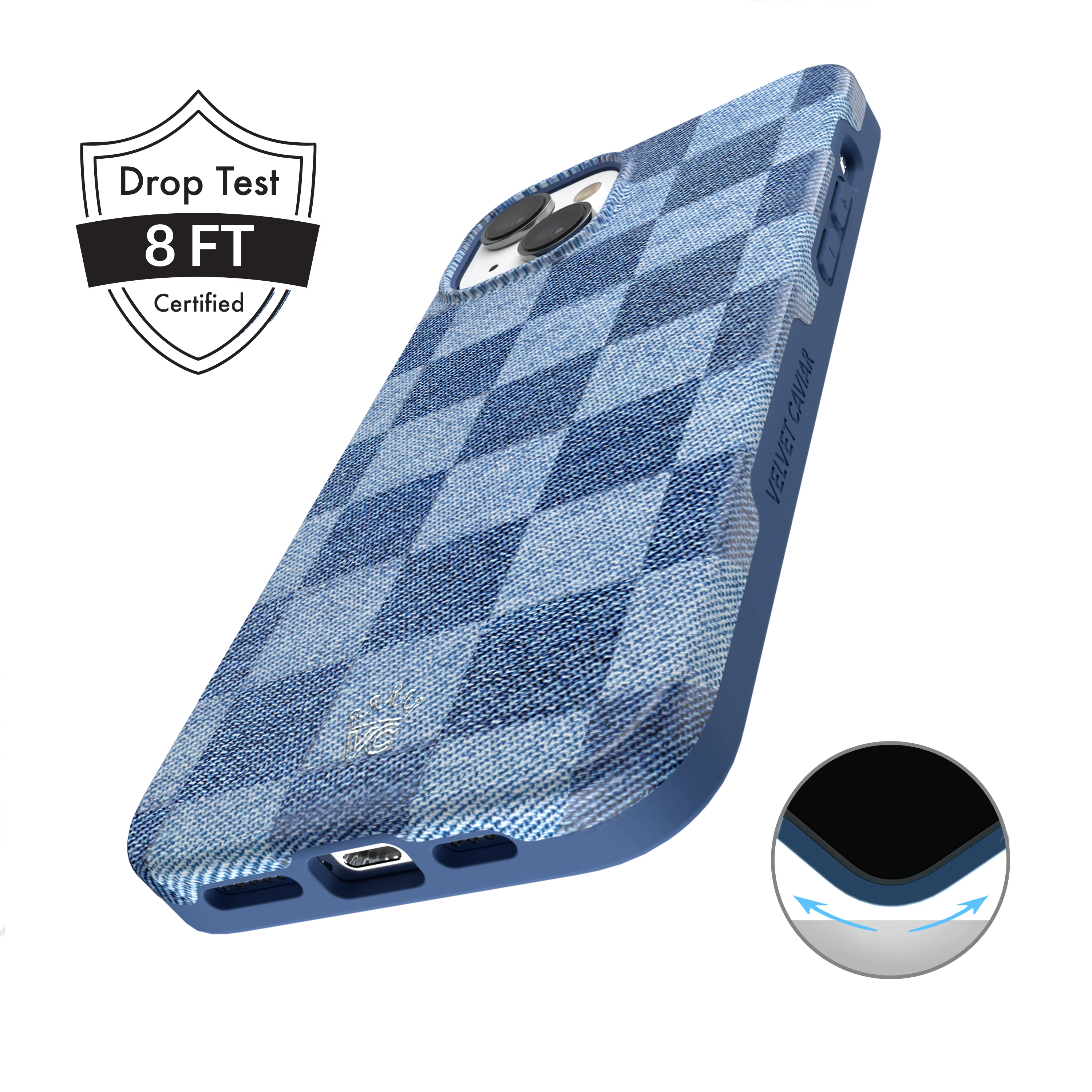 Denim Vibe Checkered iPhone Case - Image 41