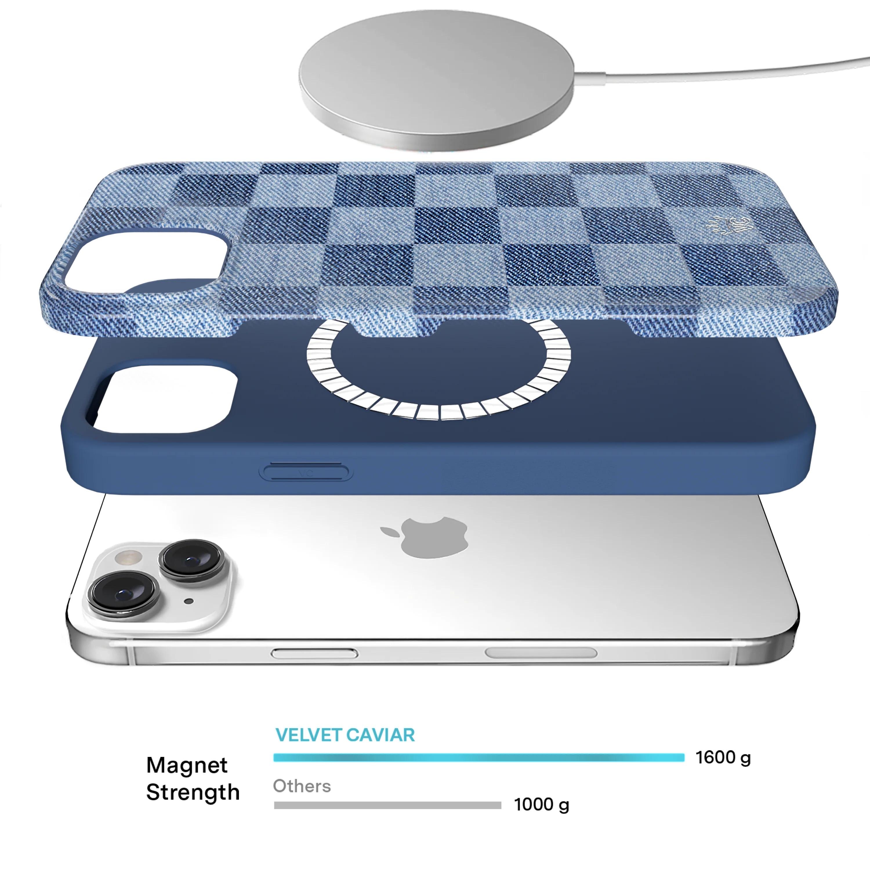 Denim Vibe Checkered iPhone Case - Image 70