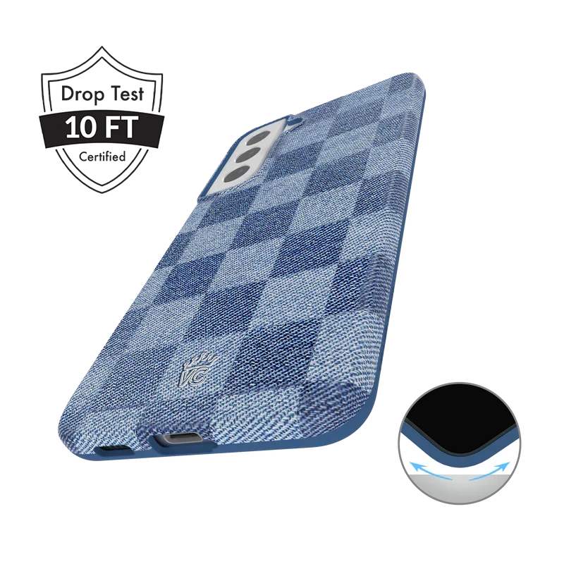 Denim Vibe Checkered Samsung Case - Image 36