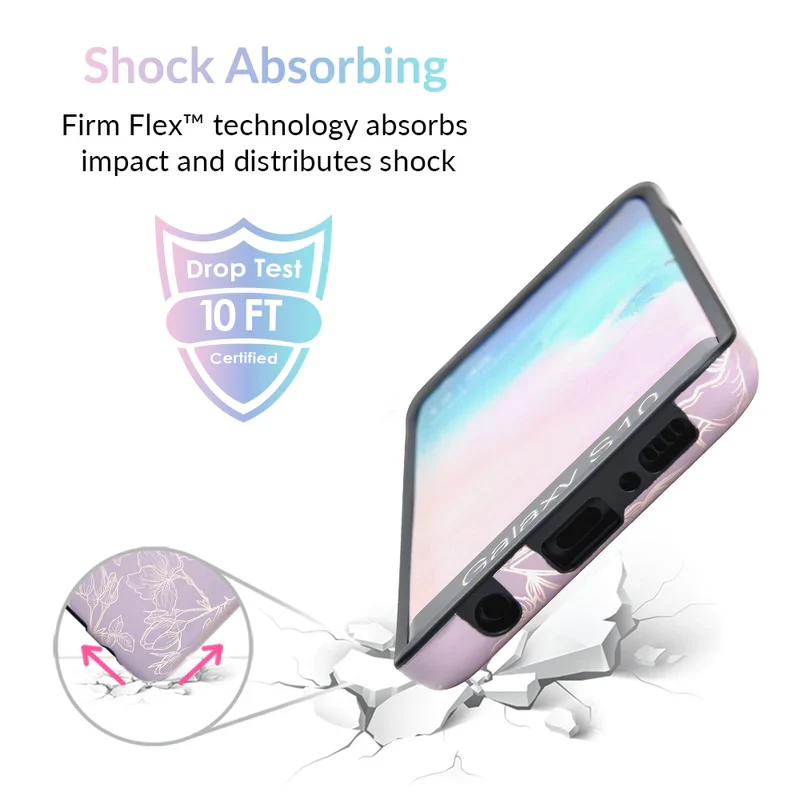 Dusty Rose Chrome Floral Samsung Galaxy Case - Image 33