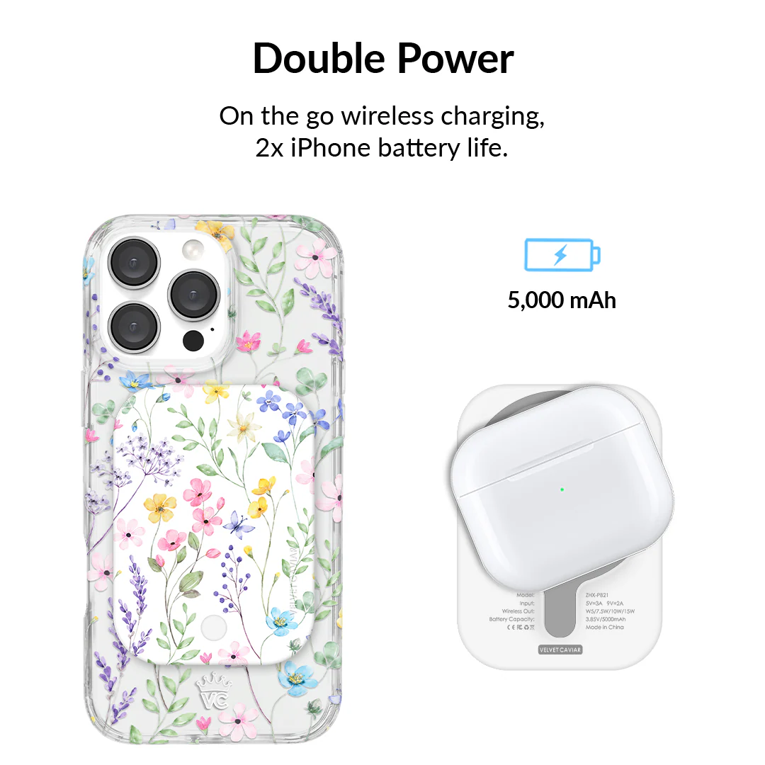 Enchanted Floral Portable MagSafe Charger Power Pack - Image 3