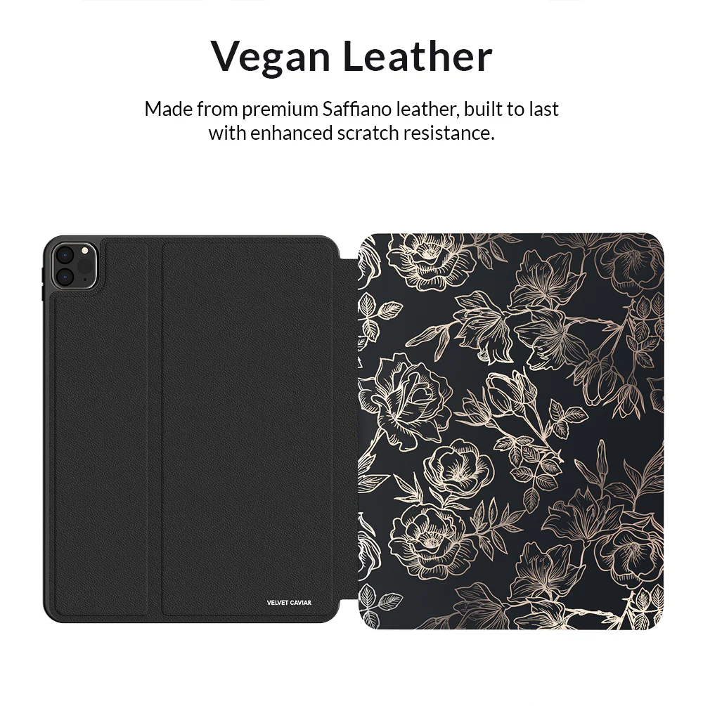 Floral Rose Gold Chrome iPad Case - Image 4
