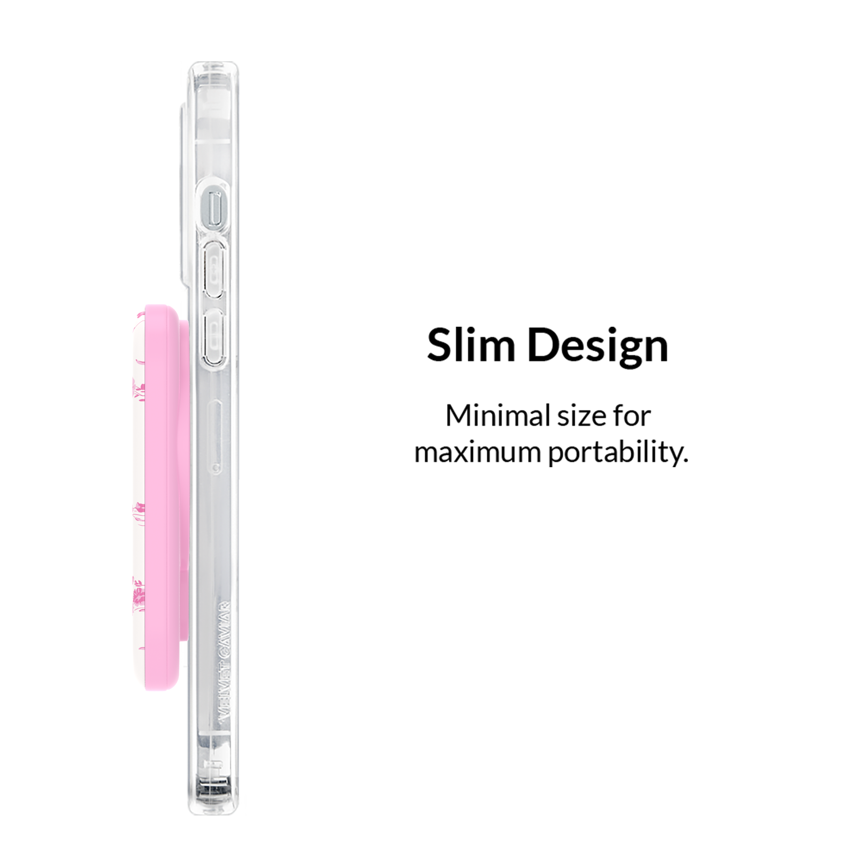 French Rose Floral Portable MagSafe Charger Power Pack - Image 4