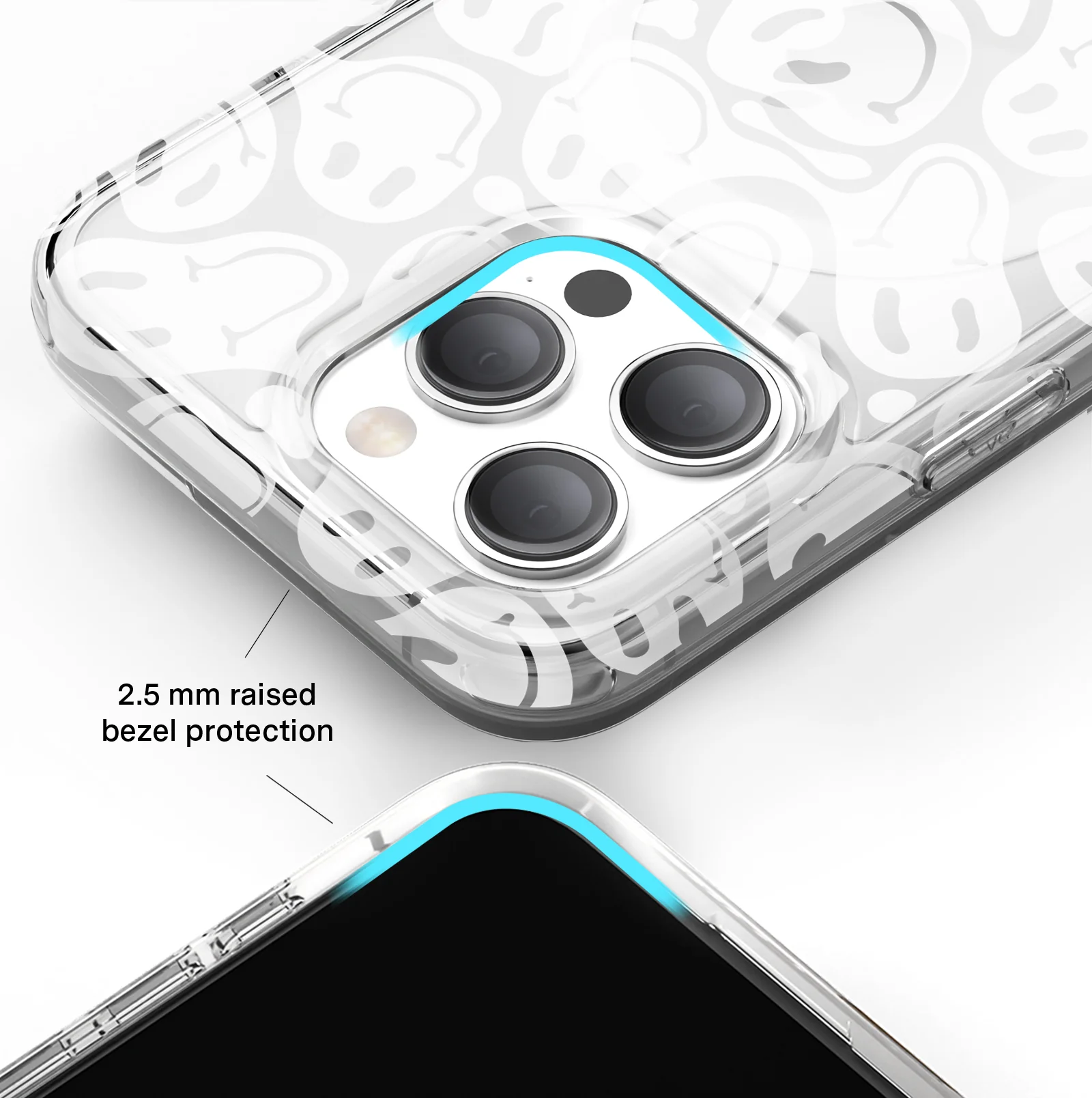 Clear Frosted Smiley iPhone Case - Image 3