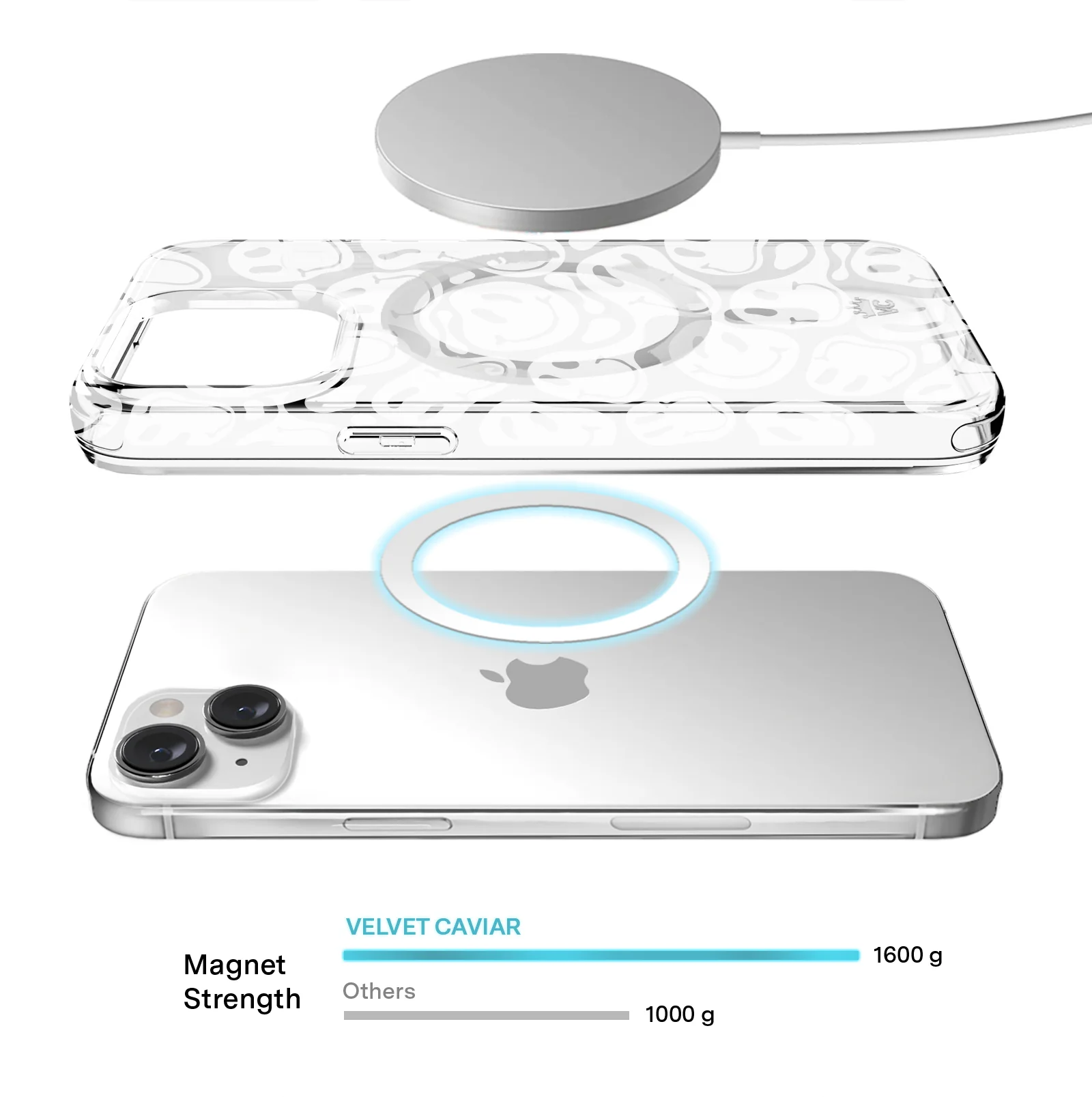 Clear Frosted Smiley iPhone Case - Image 34