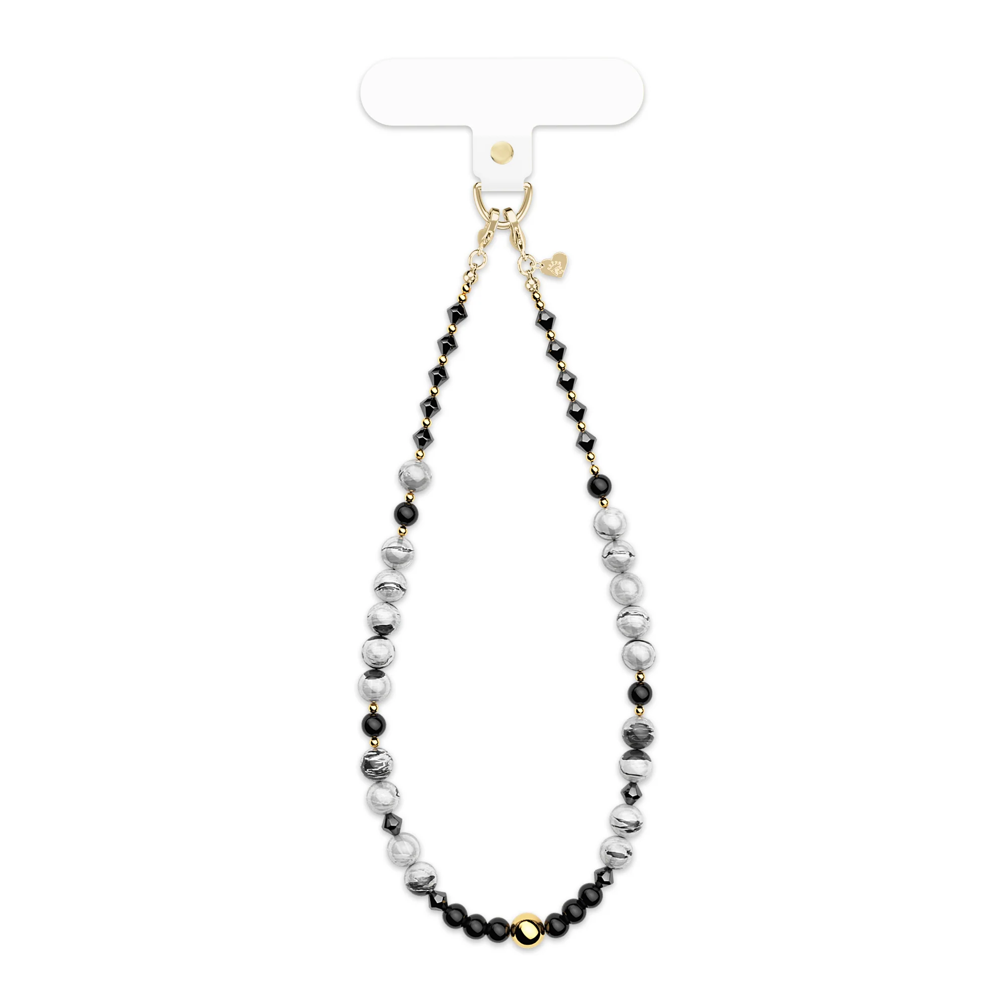 Stone Grey Gemstone Phone Charm