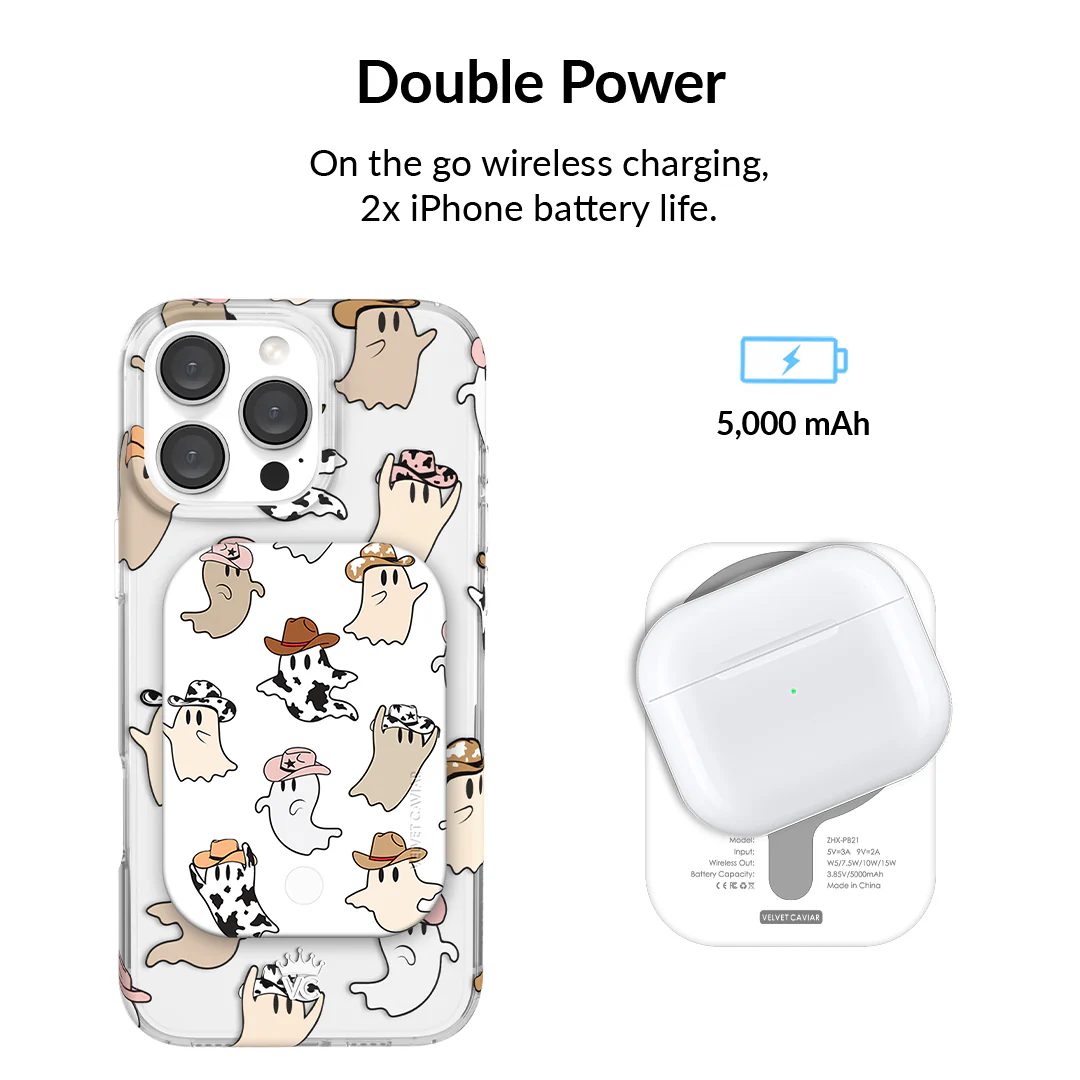 Ghosted Cowboy Portable MagSafe Charger Power Pack - Image 3