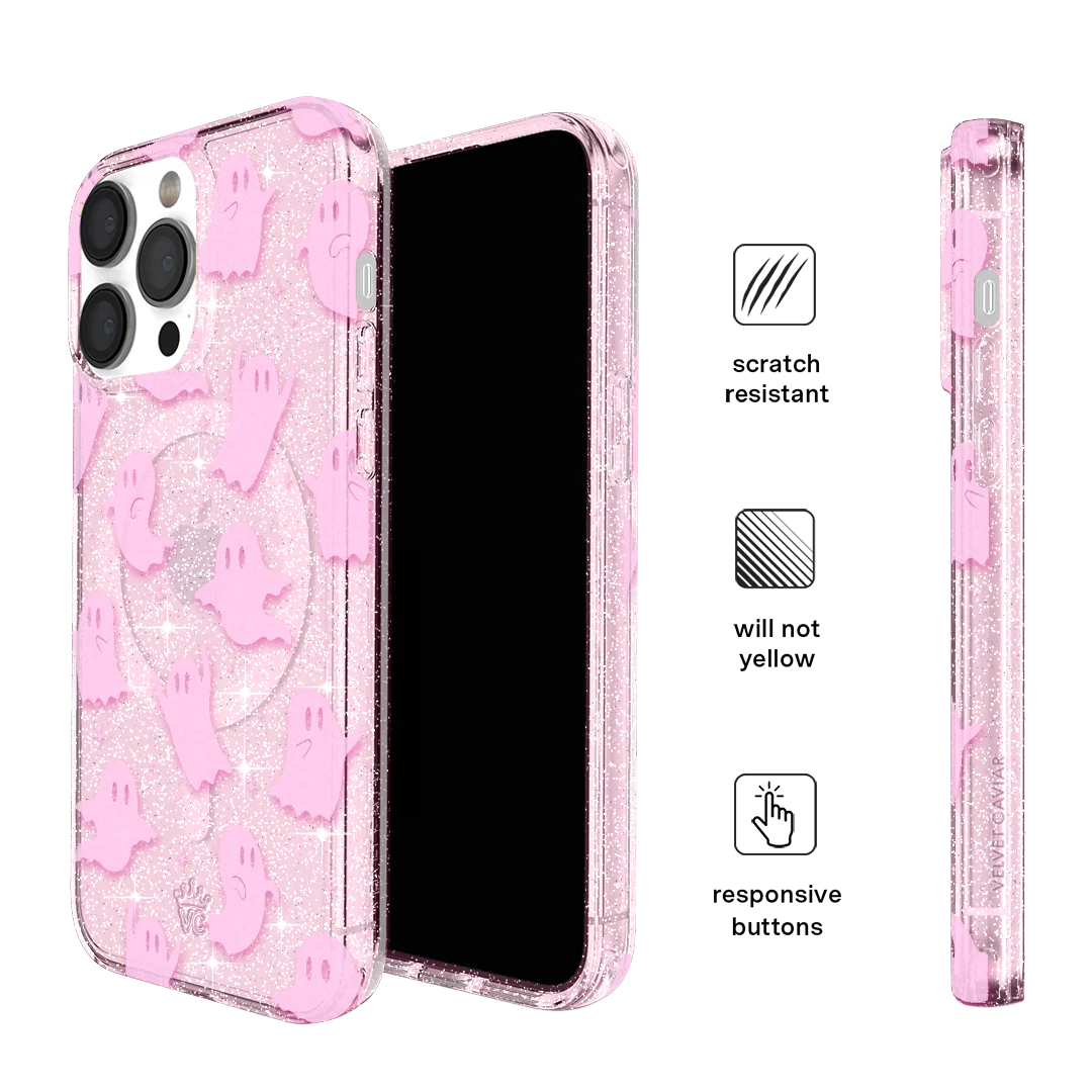 Ghosted Pink Glitter iPhone Case - Image 65