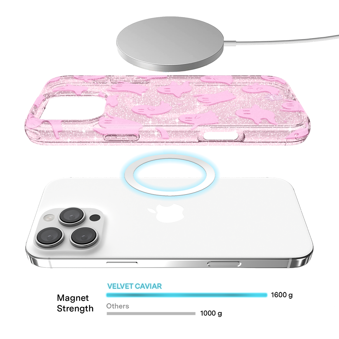 Ghosted Pink Glitter iPhone Case - Image 88