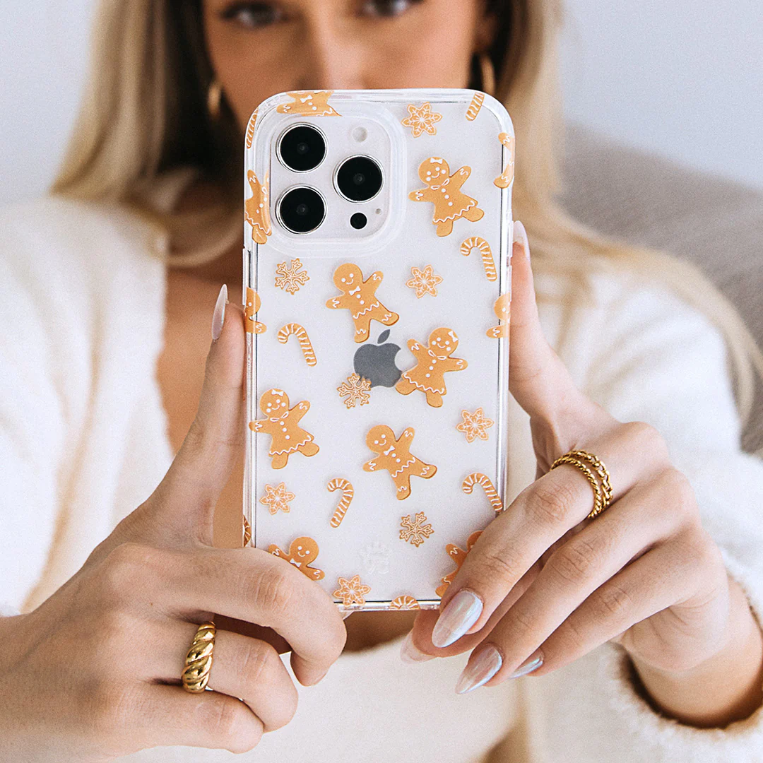 Holiday Gingerbread Clear iPhone Case - Image 56