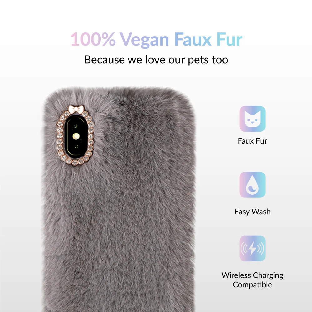 Gray Faux Fur iPhone Case - Image 27