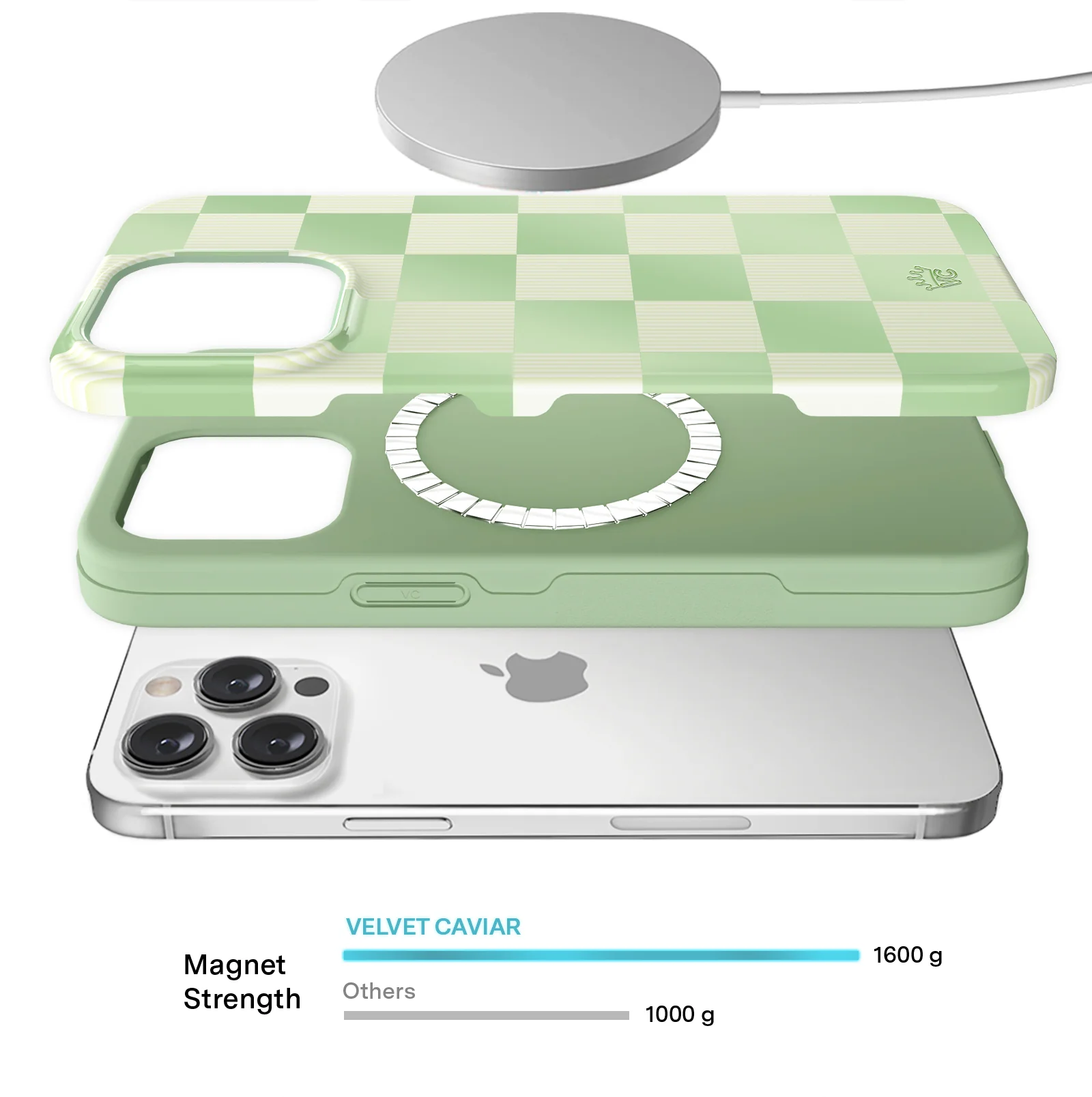 Pistachio Vibe Checkered iPhone Case - Image 48