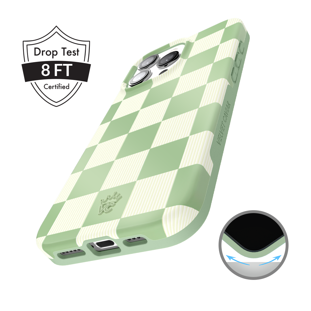 Pistachio Vibe Checkered iPhone Case - Image 84