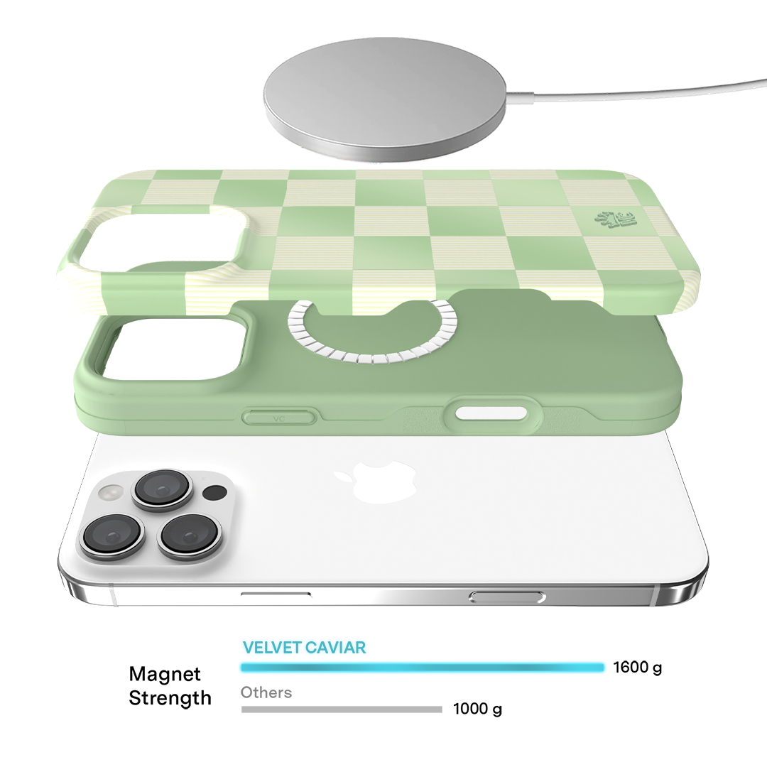 Pistachio Vibe Checkered iPhone Case - Image 88