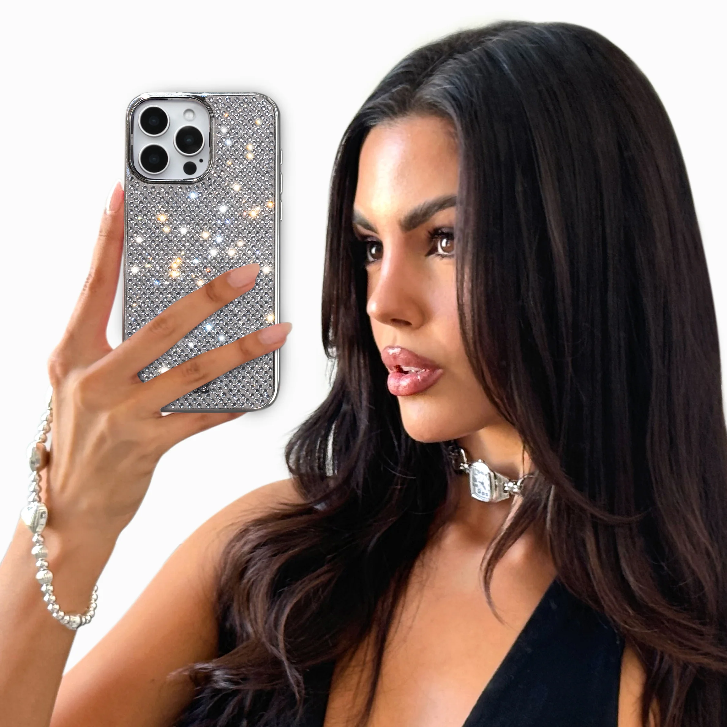 Chrome Caviar Crystals iPhone Case - Image 17