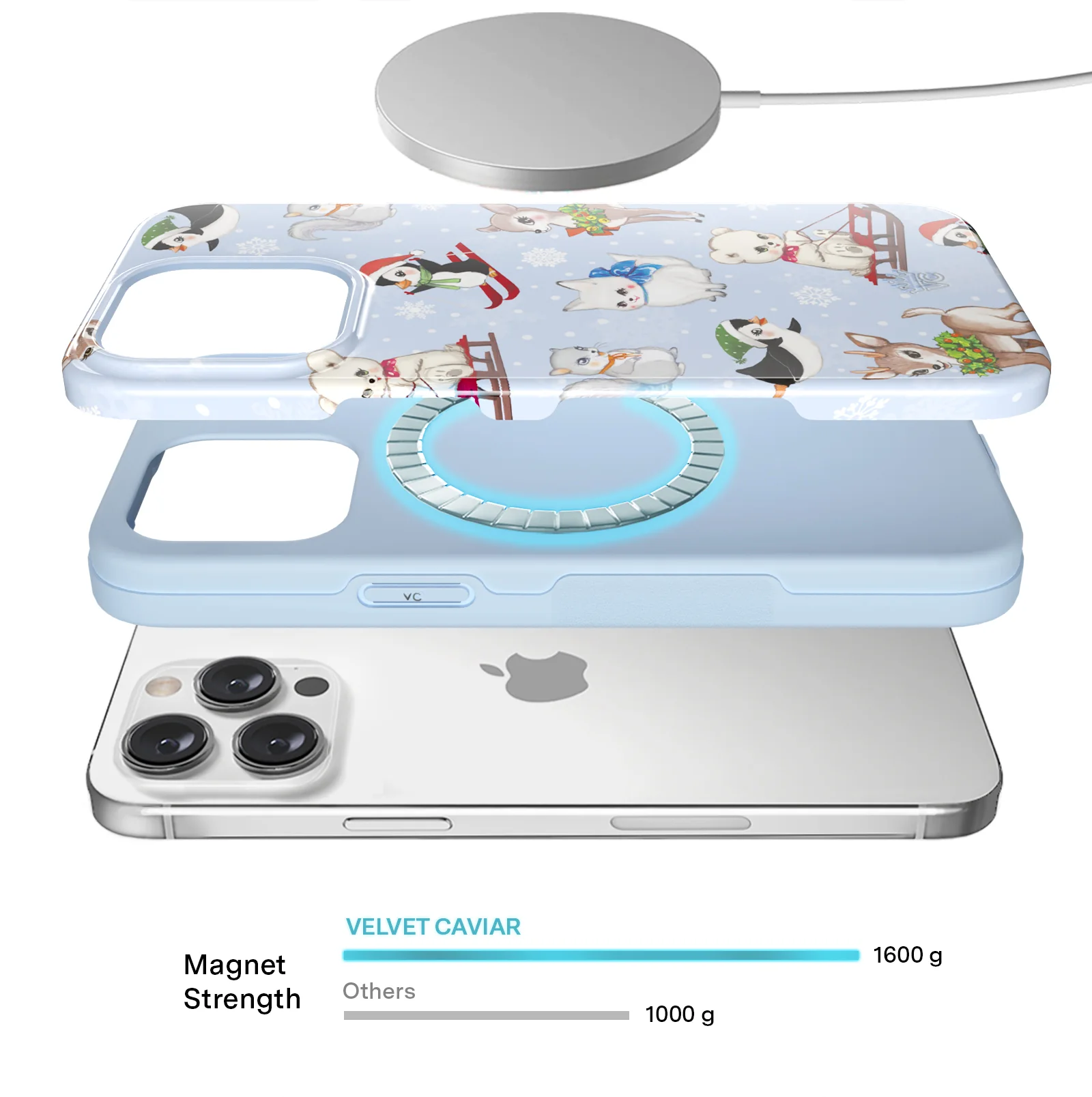 Winter Wonderland Baby Animals iPhone Case - Image 4