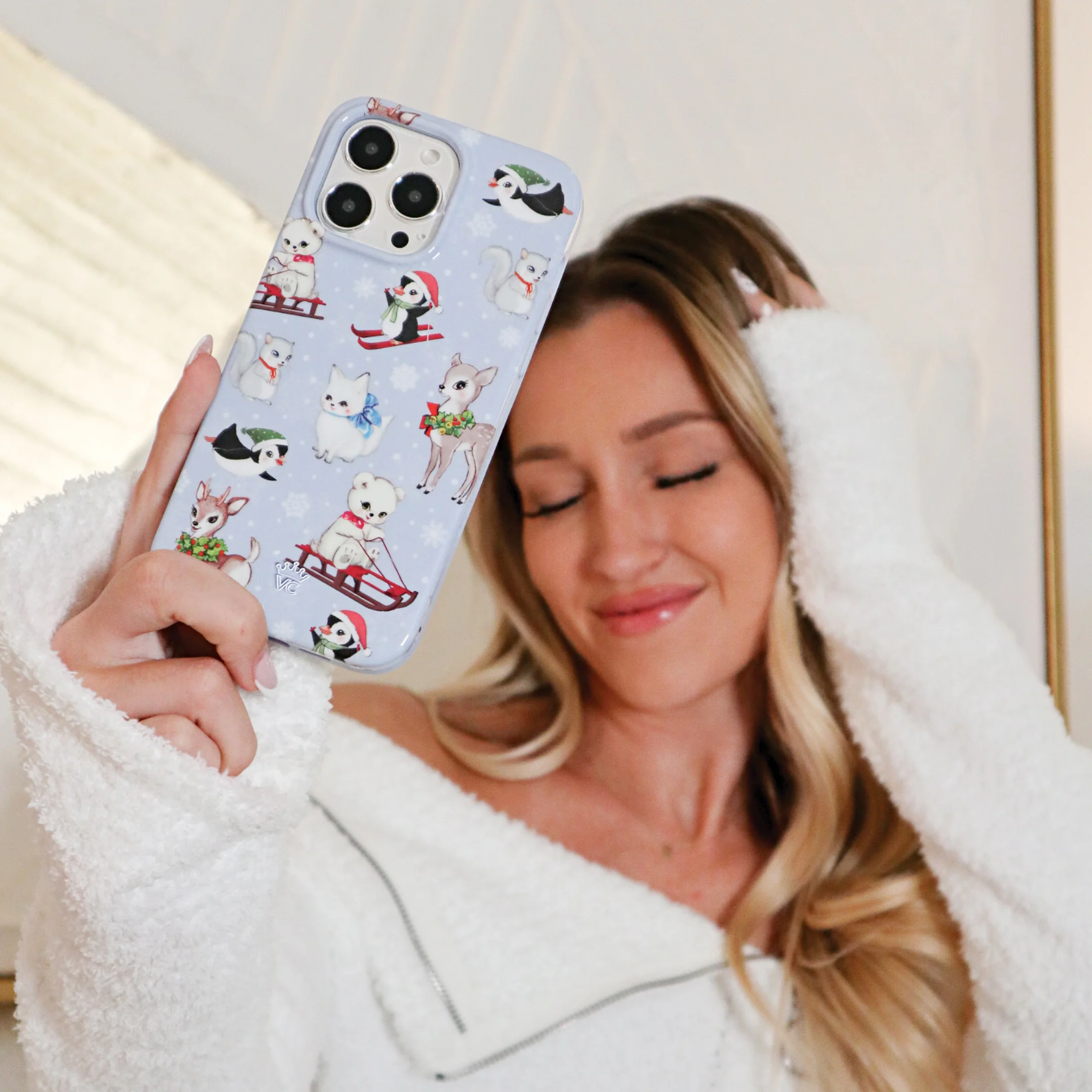 Winter Wonderland Baby Animals iPhone Case - Image 80