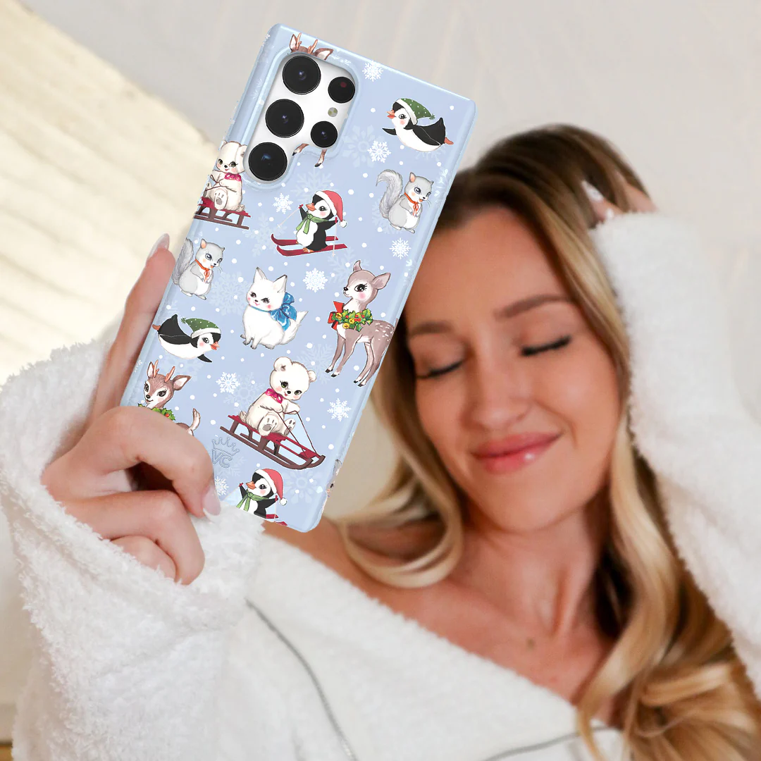 Winter Wonderland Baby Animals Samsung Case - Image 2