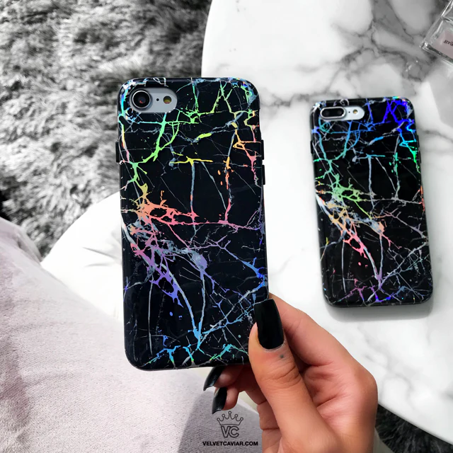 Holo Black Marble iPhone Case - Image 3