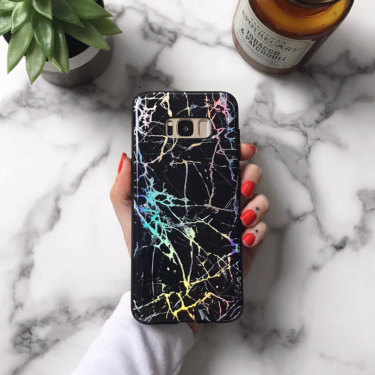 Holo Black Marble Samsung Galaxy Case - Image 15