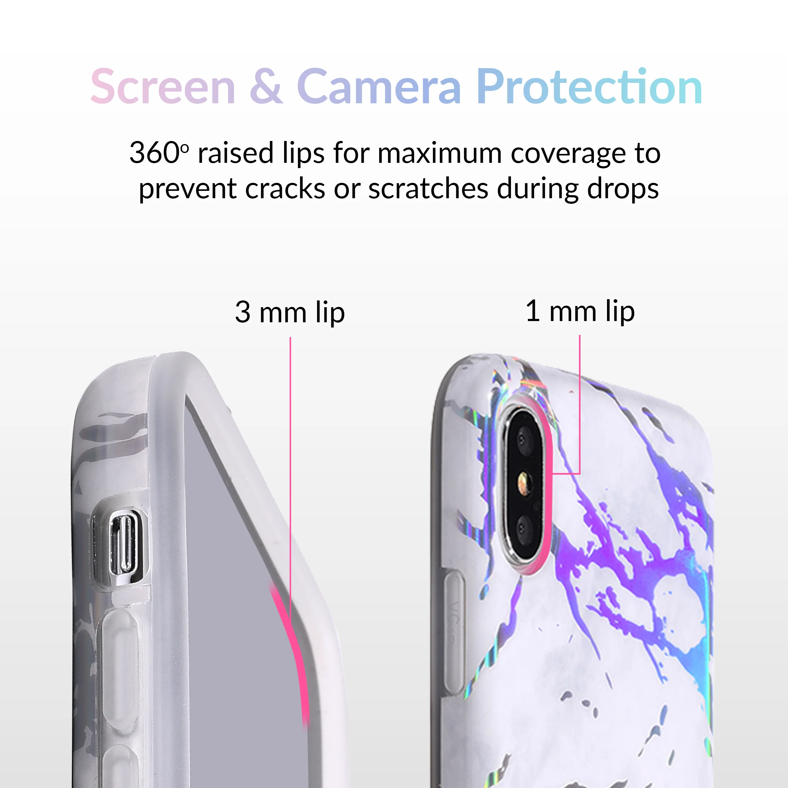 Holo White Marble iPhone Case - Image 44