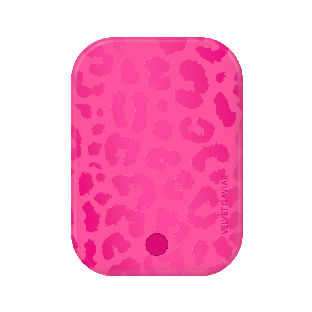 Even Hotter Pink Leopard Portable MagSafe Charger Power Pack