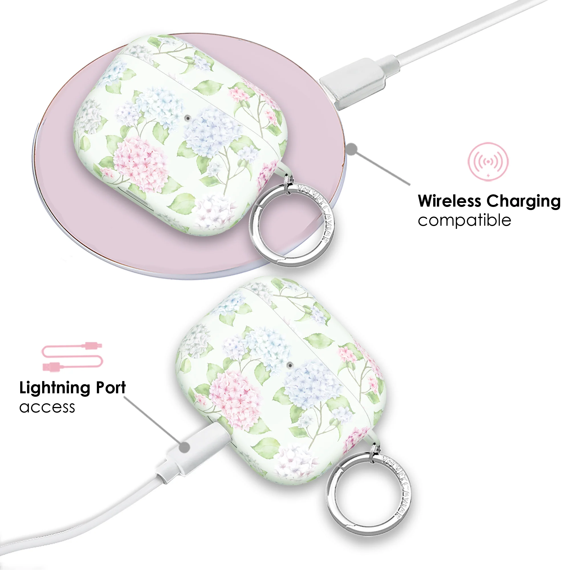Hydrangea Floral AirPod Case - Image 11