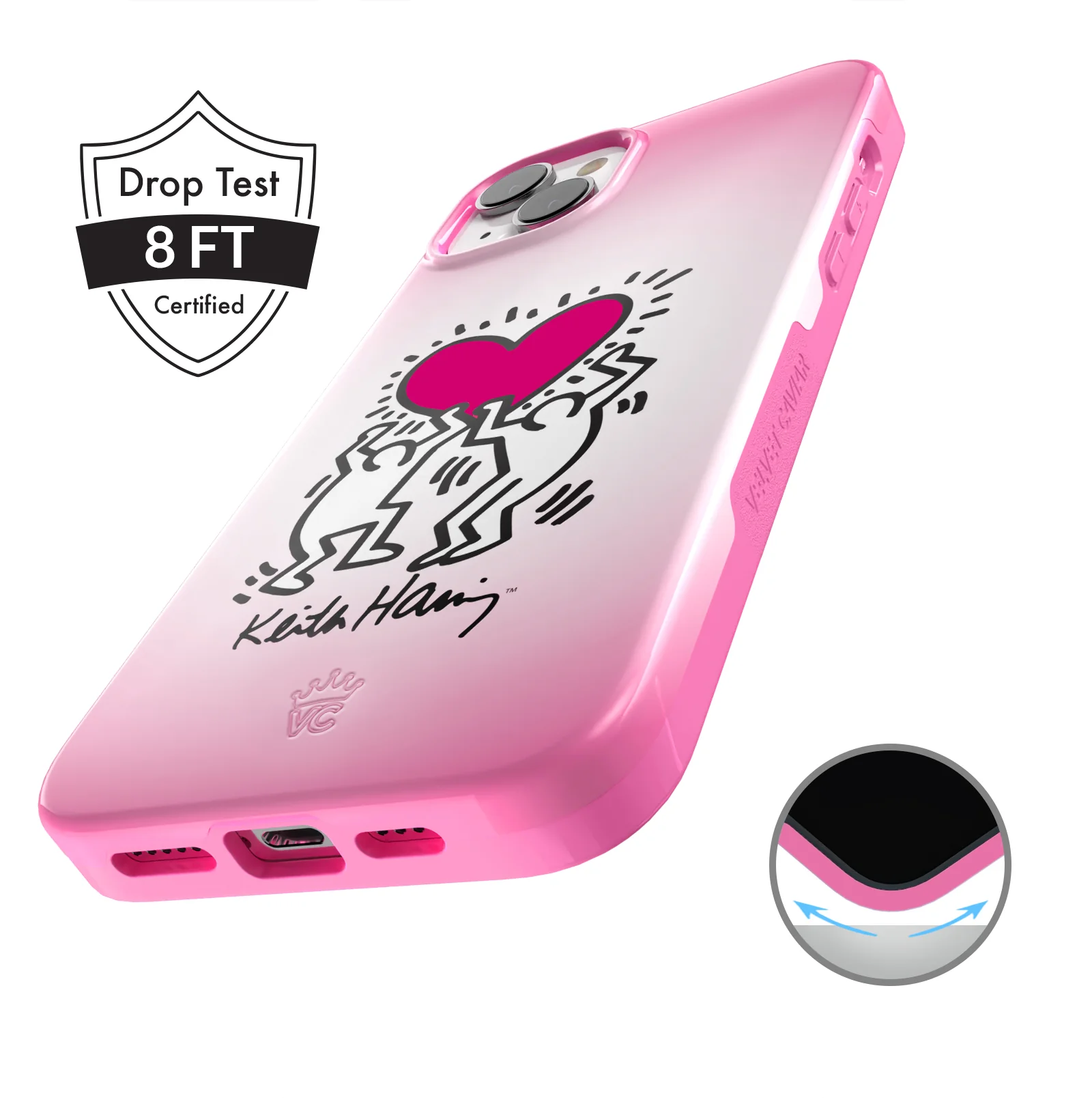 Keith Haring Pink Heart iPhone Case - Image 59
