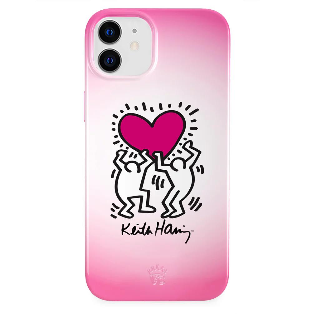 Keith Haring Pink Heart iPhone Case - Image 79