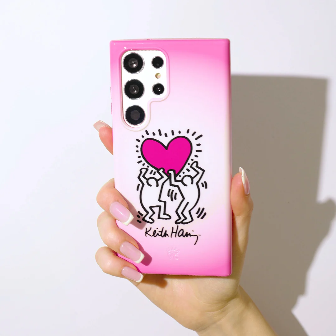 Keith Haring Pink Heart Samsung Case - Image 2
