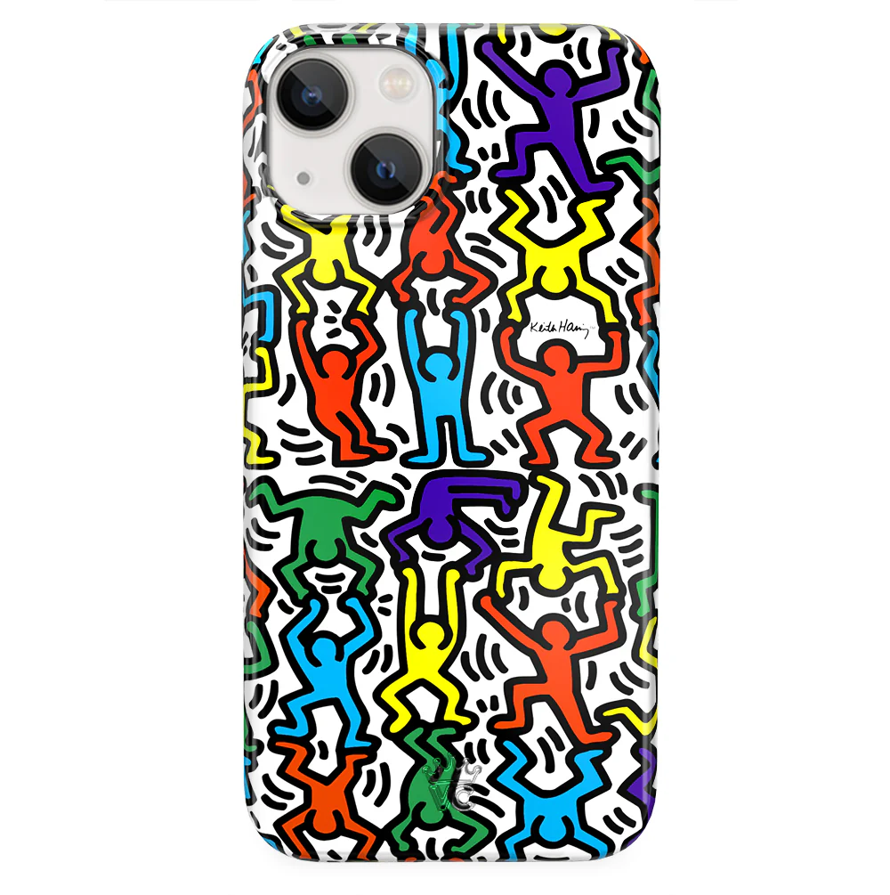 Keith Haring Rainbow Dancers iPhone Case - Image 49
