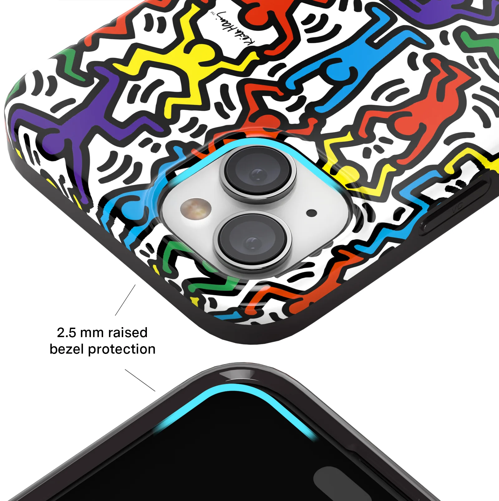 Keith Haring Rainbow Dancers iPhone Case - Image 51