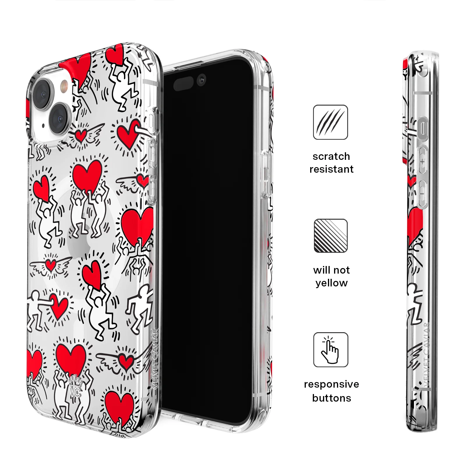 Keith Haring Heart-ist iPhone Case - Image 24