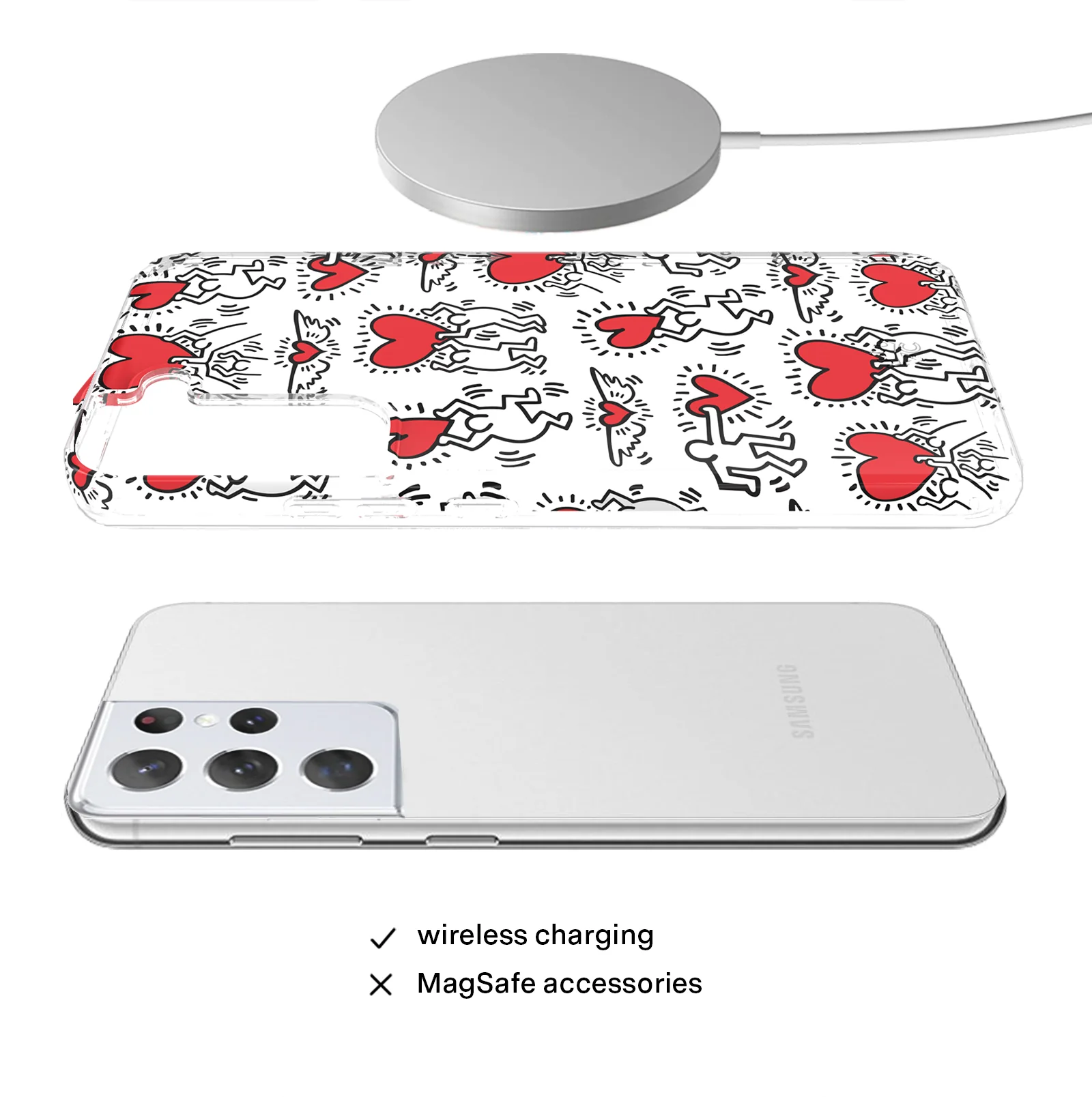 Keith Haring Heart-ist Samsung Case - Image 40