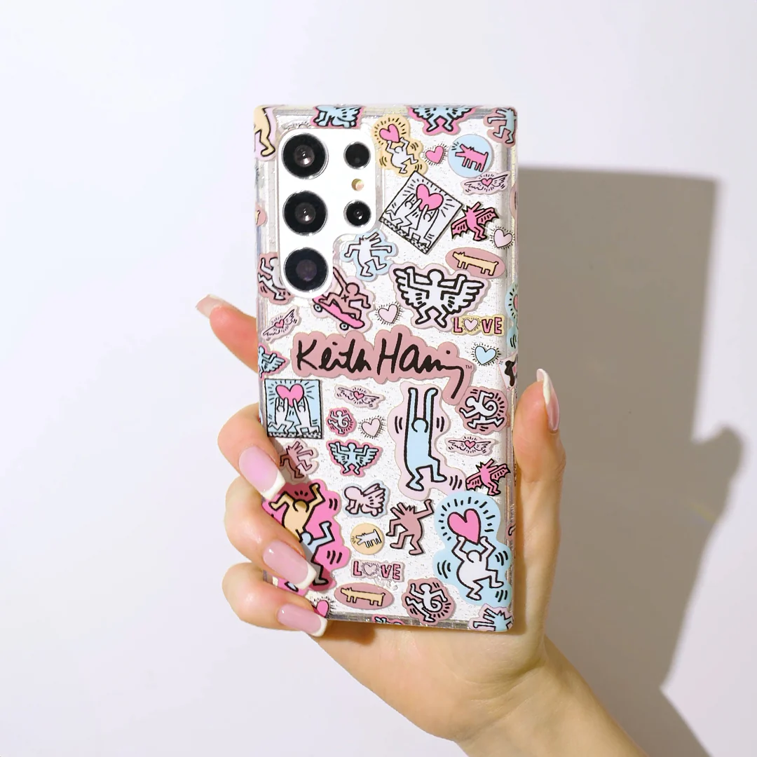 Keith Haring Pastel Glitter Samsung Case - Image 33