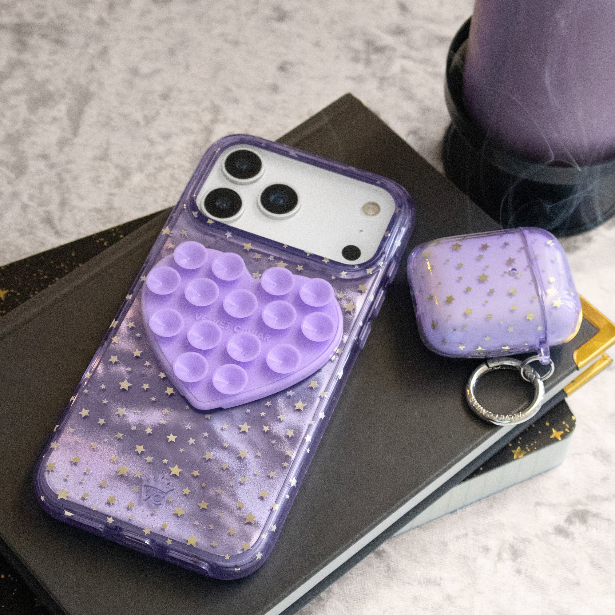 Lilac Celestial Stars AirPod Case - Image 12