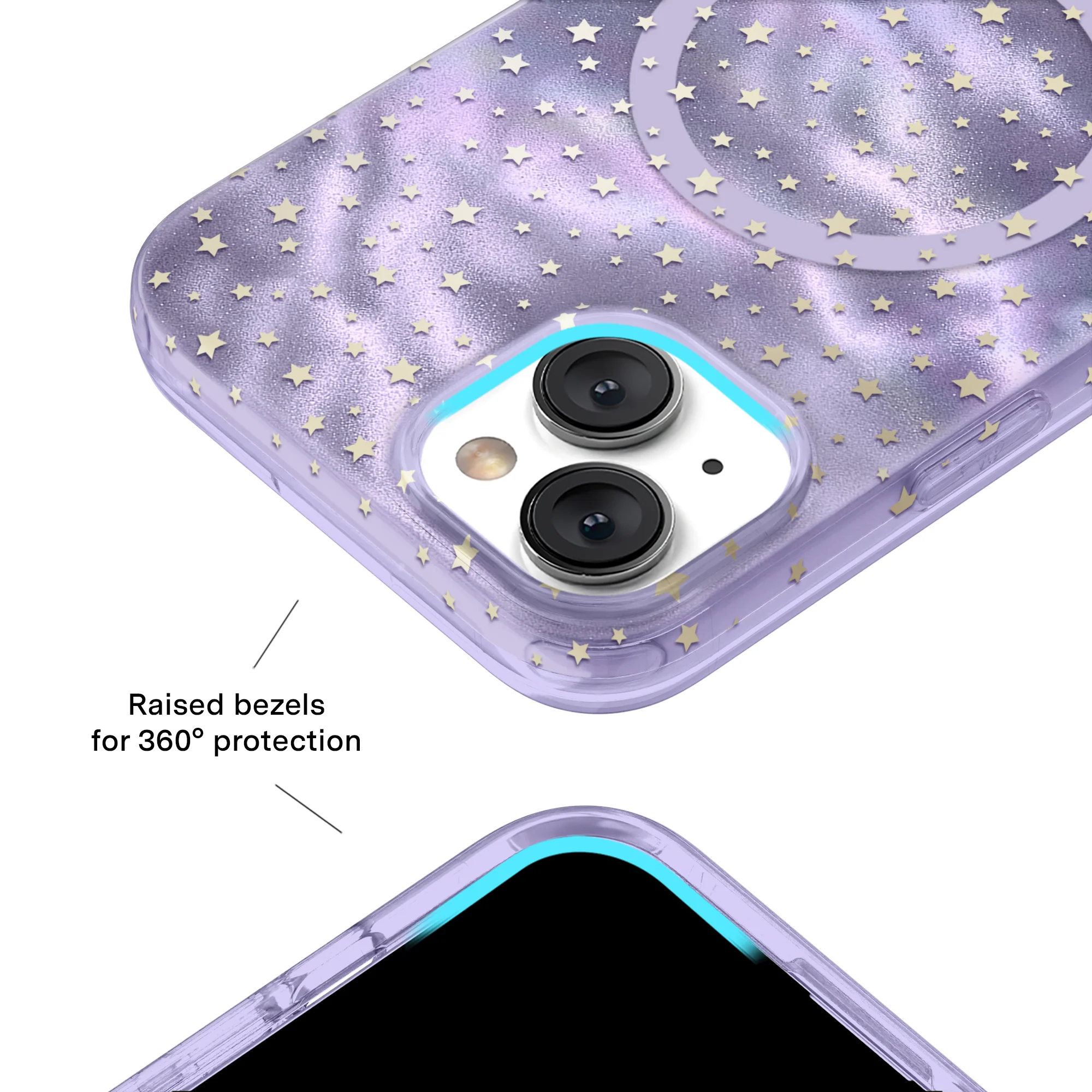 Lilac Celestial Stars iPhone Case - Image 3