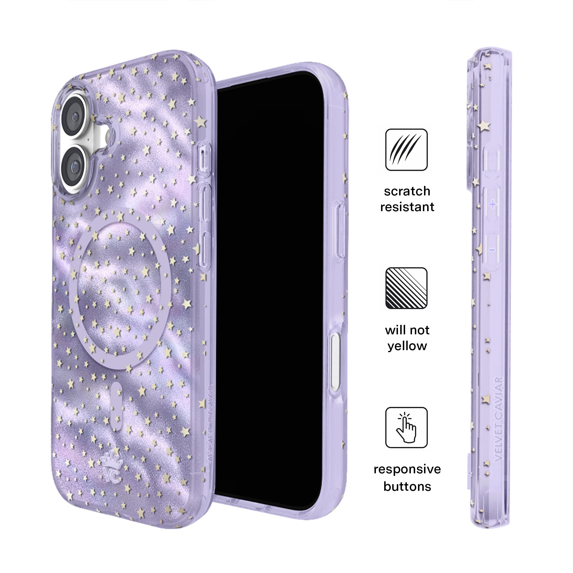 Lilac Celestial Stars iPhone Case - Image 45