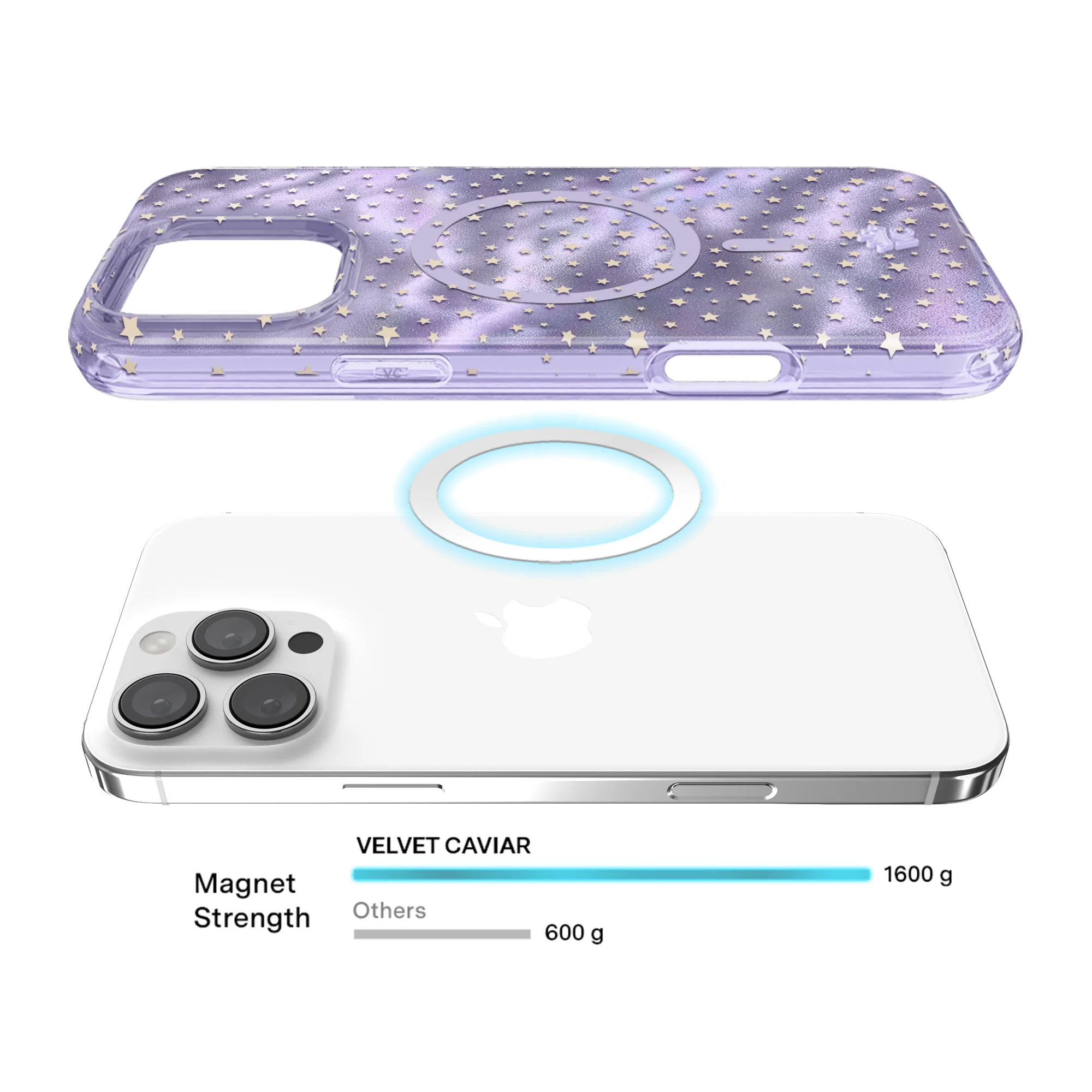Lilac Celestial Stars iPhone Case - Image 49
