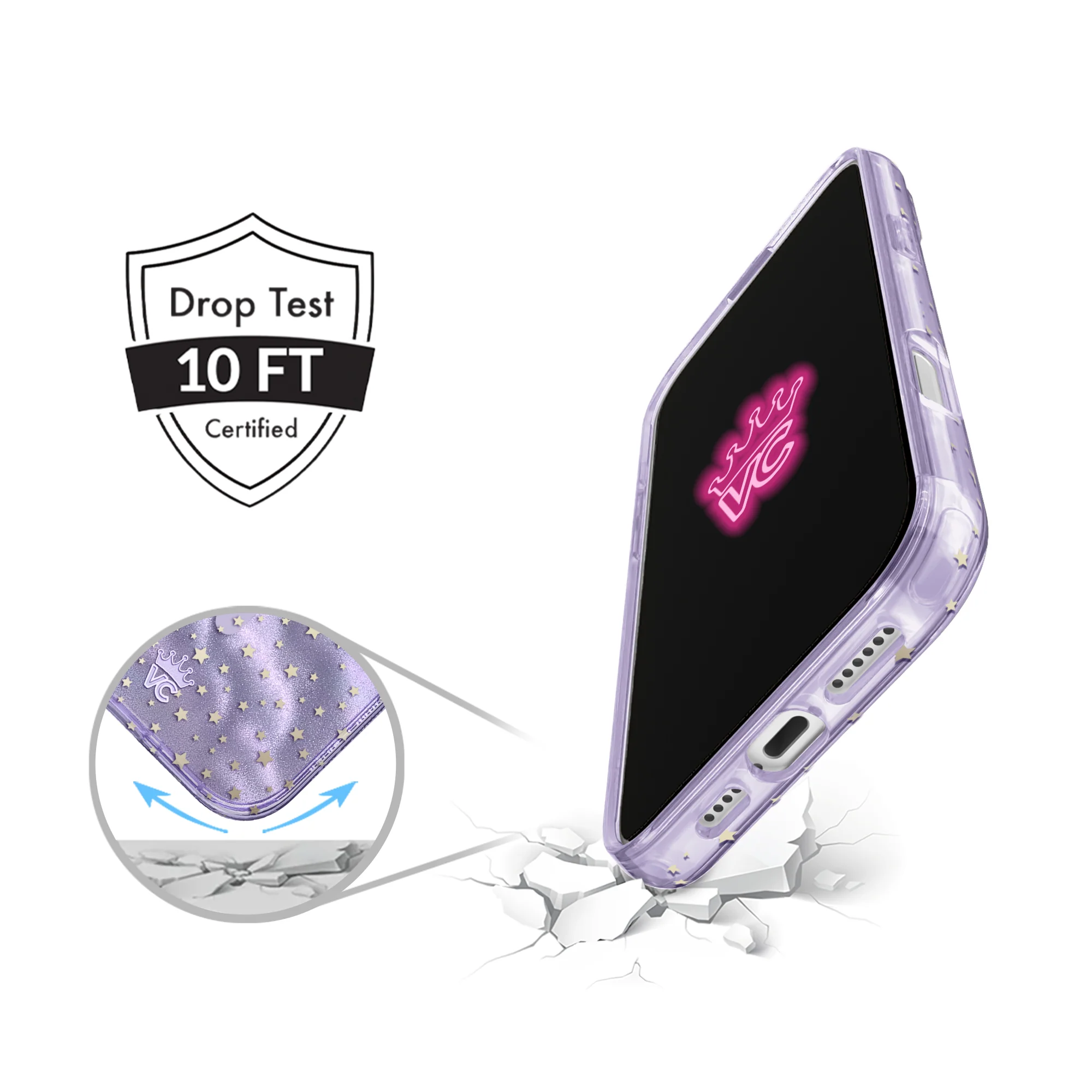 Lilac Celestial Stars iPhone Case - Image 52