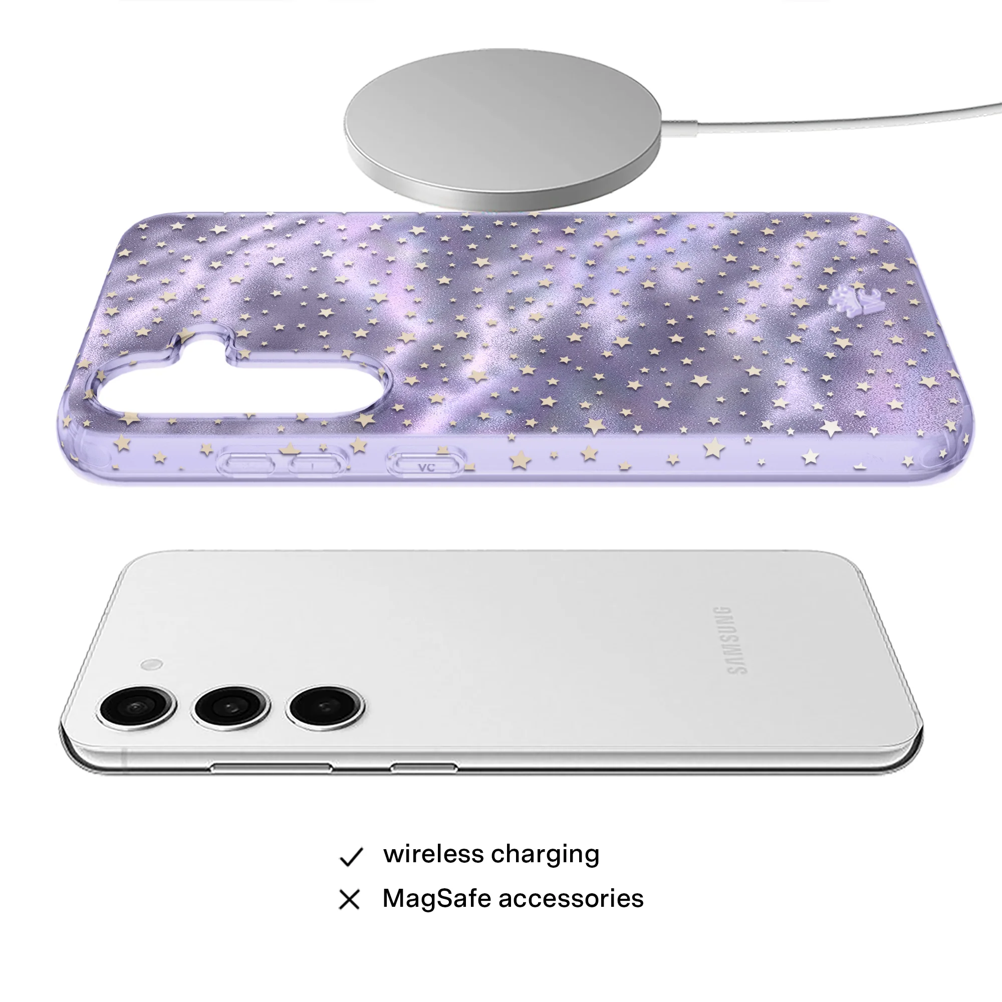 Lilac Celestial Stars Samsung Case - Image 39
