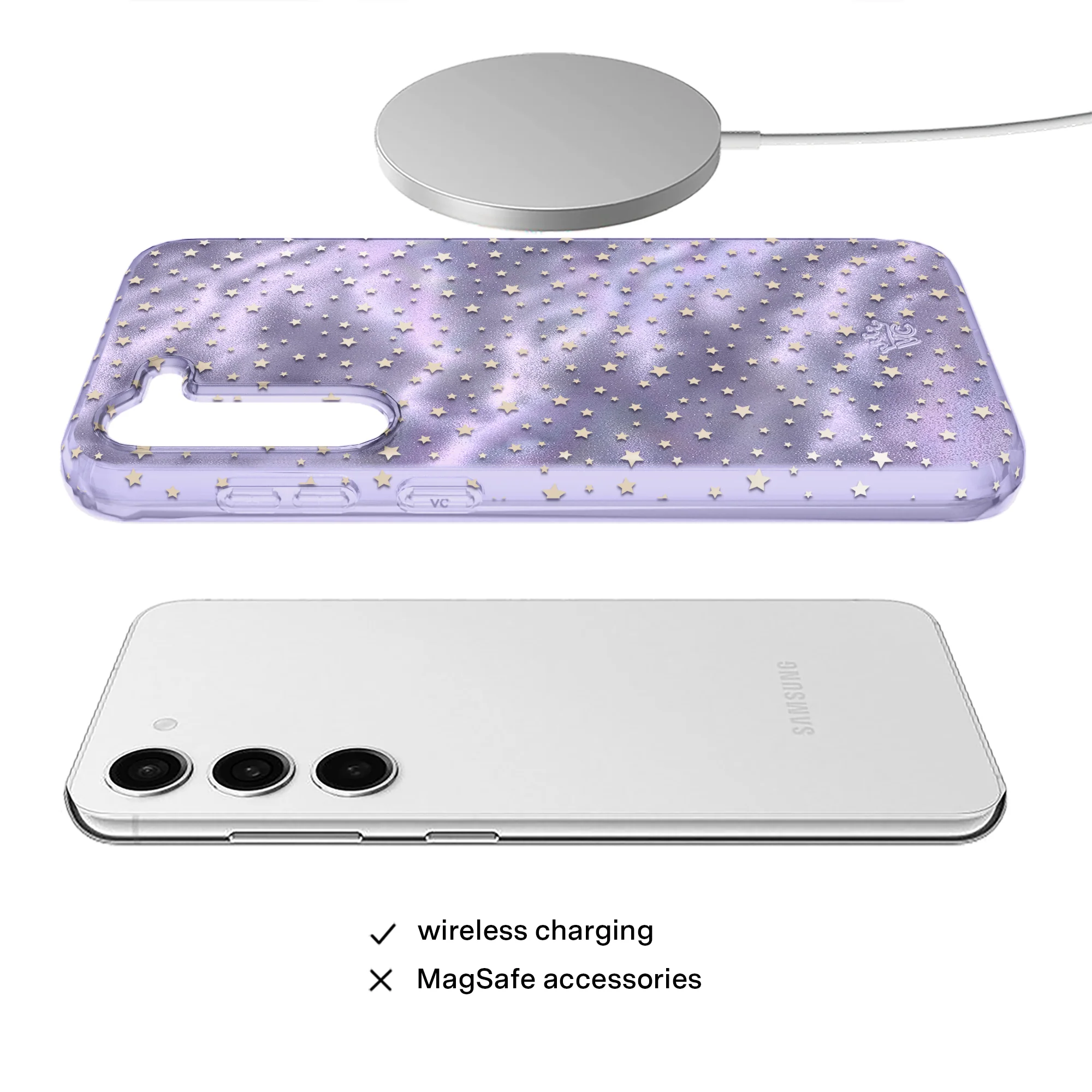 Lilac Celestial Stars Samsung Case - Image 49