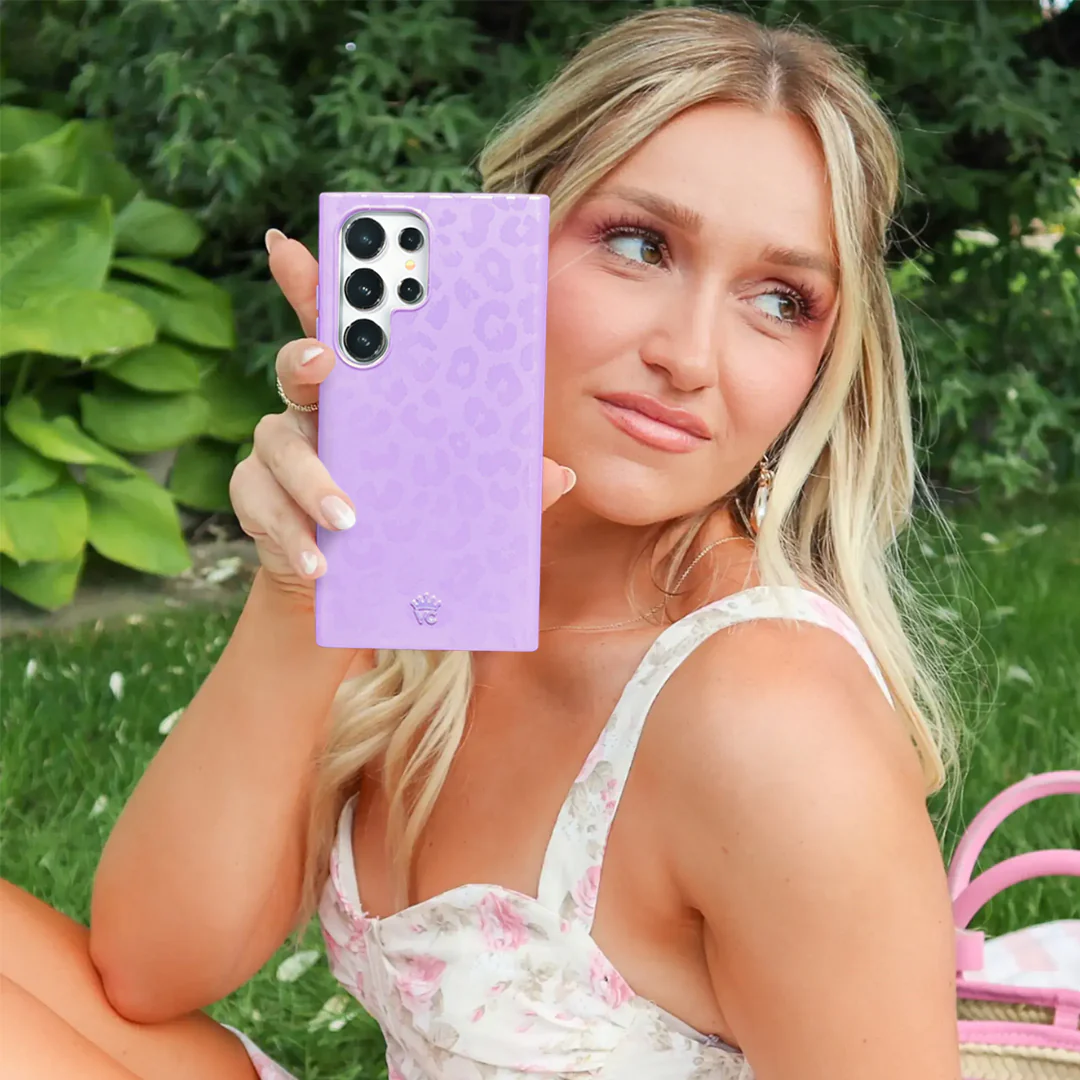 Lilac Leopard Samsung Case - Image 58