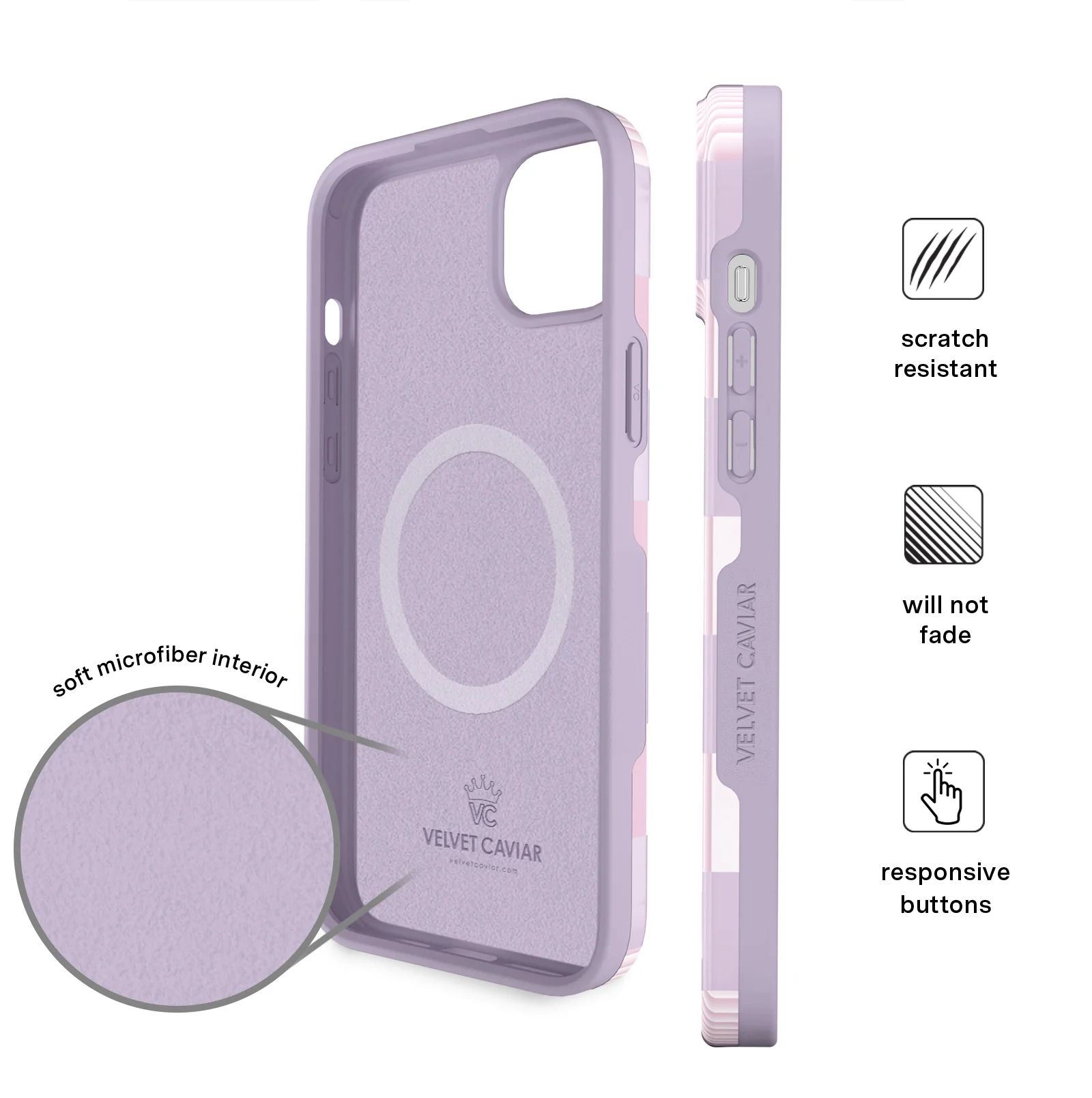 Lilac Vibe Checkered iPhone Case - Image 40