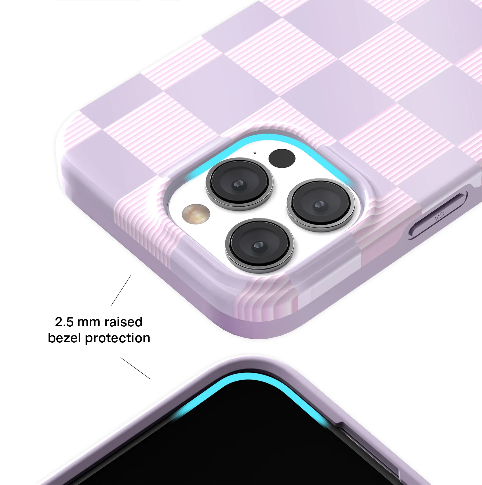Lilac Vibe Checkered iPhone Case - Image 42