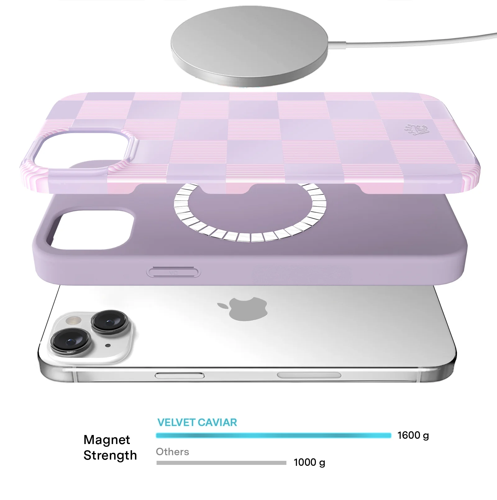 Lilac Vibe Checkered iPhone Case - Image 58