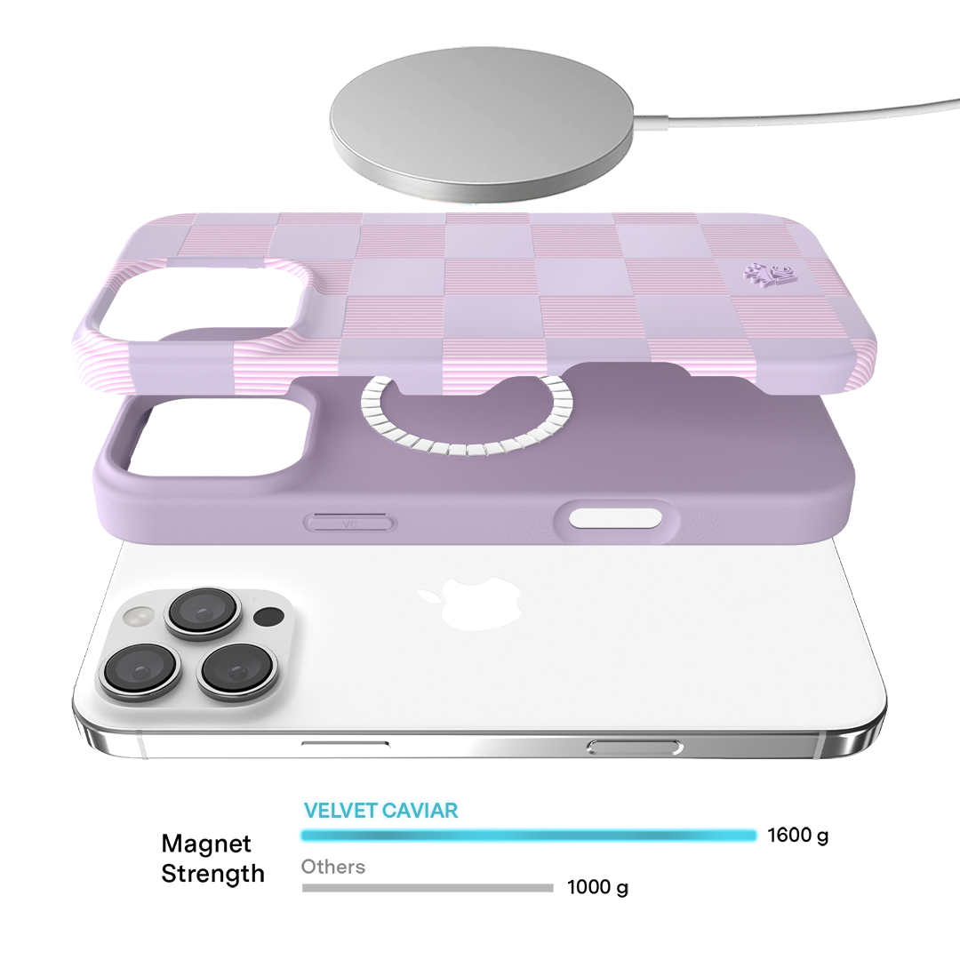 Lilac Vibe Checkered iPhone Case - Image 88