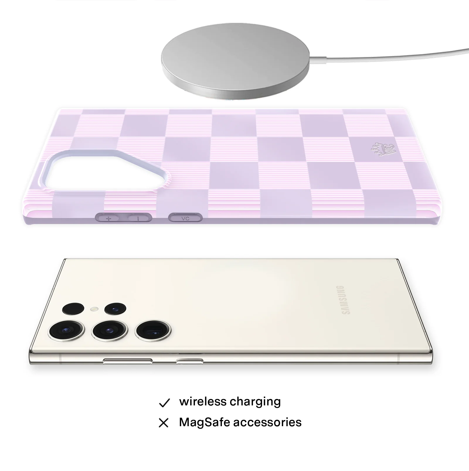 Lilac Vibe Checkered Samsung Case - Image 45